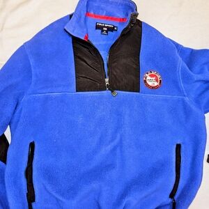 Polo Sport Blue and Black Fleece Pullover